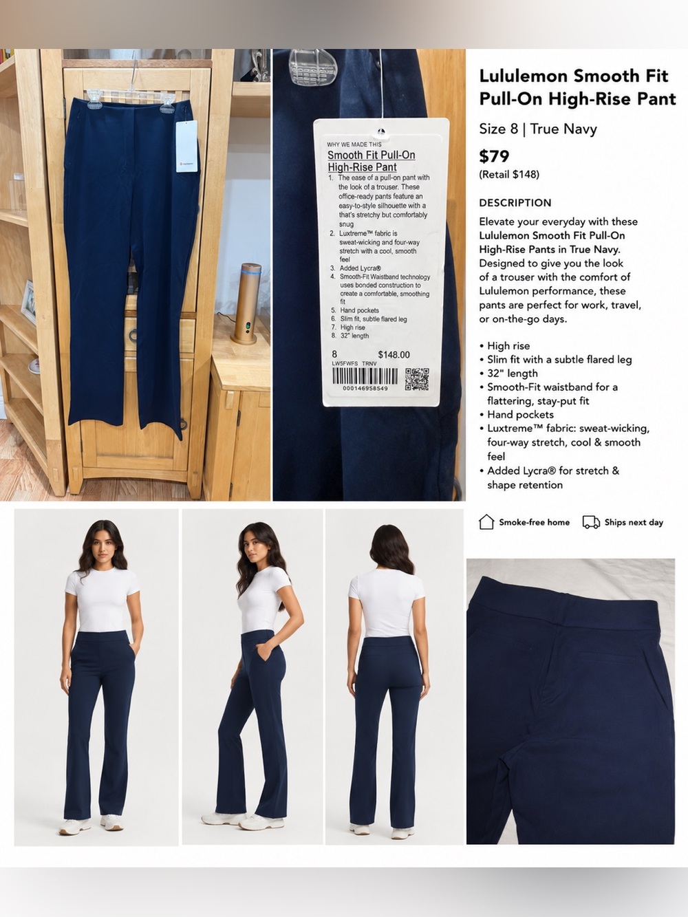 lululemon athletica Pull-On High-Rise Flare Pants - True Navy